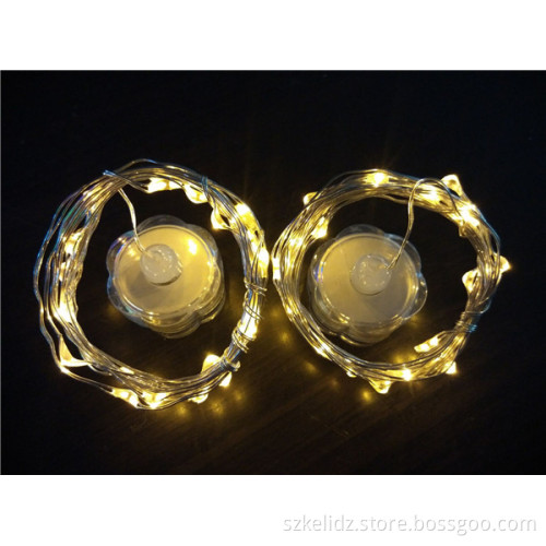 2017 Christmas Mini Waterproof Button Battery Operated Copper Wire String Starry Light For Bottle Decoration